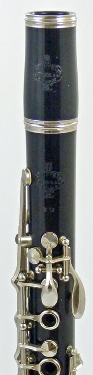 Used Buffet B12 Clarinet - close up of barrel and top joint