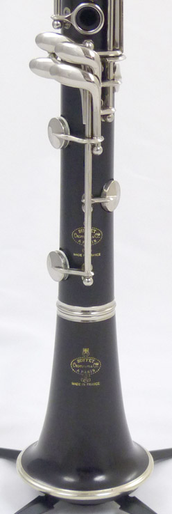 Buffet R13 A clarinet - close up of bell and lower joint