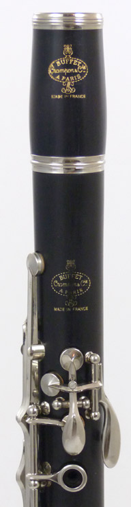 Used Buffet R13 A clarinet - close up of barrel and top joint