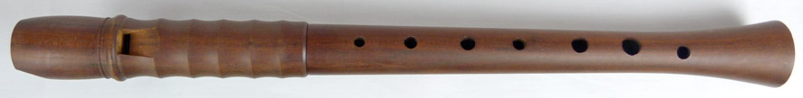Used Moeck Kynseker Model 8250 soprano recorder - front side of recorder