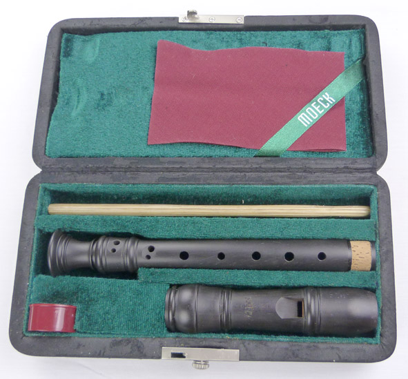 Used Moeck Rottenburgh 519 4107 ebony sopranino recorder - recorder in original case