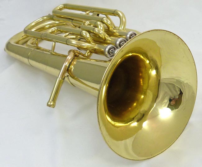 Used Yamaha YBH-301 baritone - close up of inside of bell