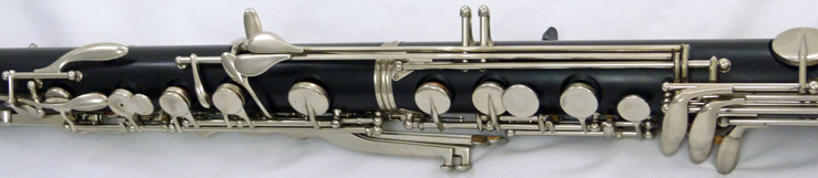 Used Yamaha YCL-221II bass clarinet - close up of keys