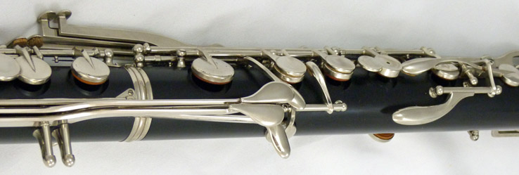 Used Yamaha YCL-221 II bass clarinet - close up of keys