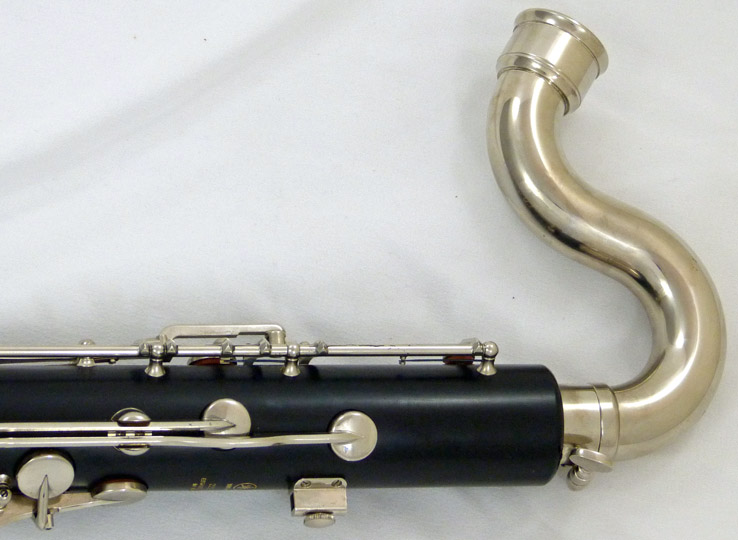 Used Yamaha YCL-221 II bass clarinet - close up of neck