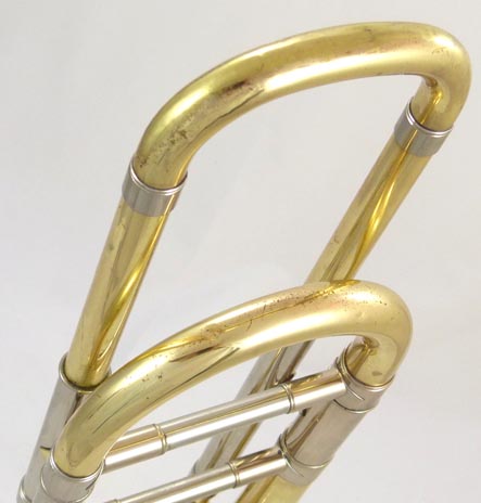 Used Bach Stradivarius 36BO trombone - close up of outer slide