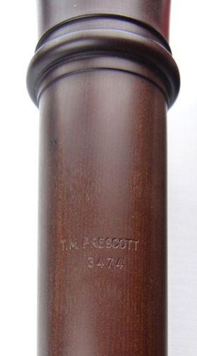 Used T.Prescott P.Bressan alto recorder - stamping on top piece