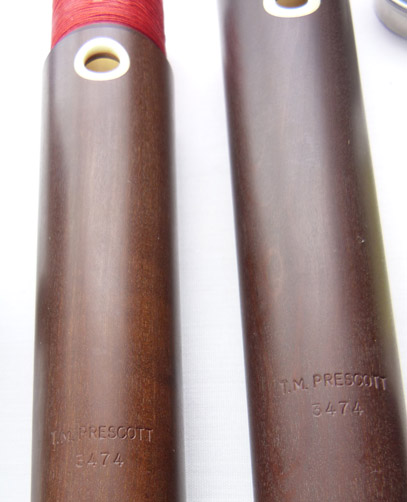 Used T.Prescott P.Bressan alto recorder - stamping on centre pieces