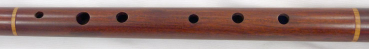 Used Windward Pratten Irish D flute - close up of body joint