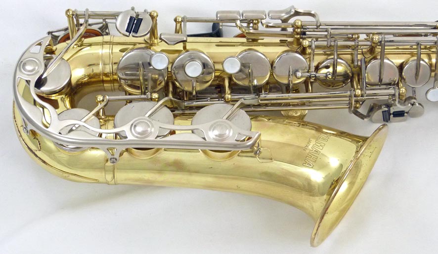 Yamaha YAS-23 alto saxophone - close up of lowerside