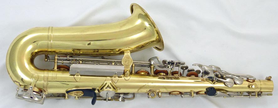 Yamaha YAS-23 alto saxophone - close up of lowerside